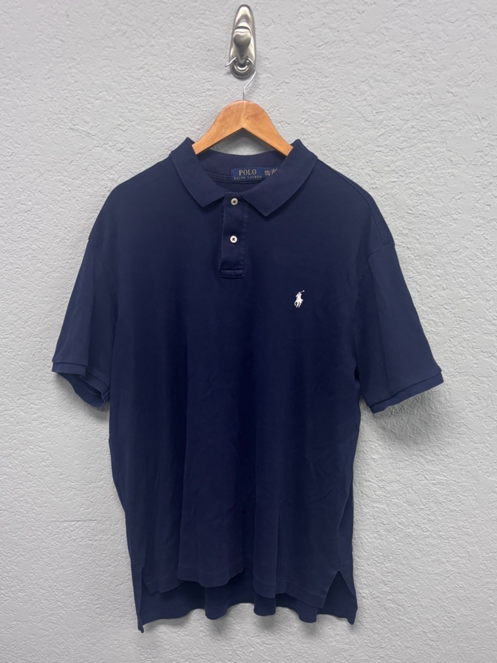 Ralph Lauren Navy Polo with White Pony Logo